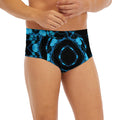 Dark Blue Kaleidoscope Print Men's Briefs