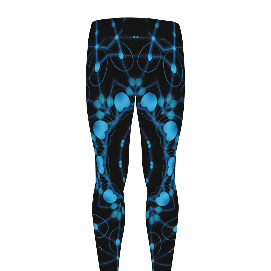 Dark Blue Kaleidoscope Print Men's leggings