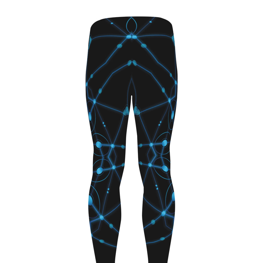 Dark Blue Kaleidoscope Print Men's leggings