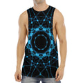 Dark Blue Kaleidoscope Print Men's Muscle Tank Top
