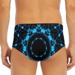 Dark Blue Kaleidoscope Print Men's Triangle Swim Briefs