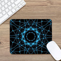 Dark Blue Kaleidoscope Print Mouse Pad