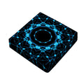Dark Blue Kaleidoscope Print Outdoor Seat Cushion Cover