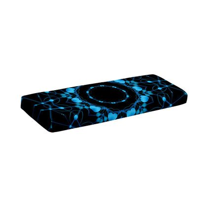 Dark Blue Kaleidoscope Print Piano Keyboard Cover