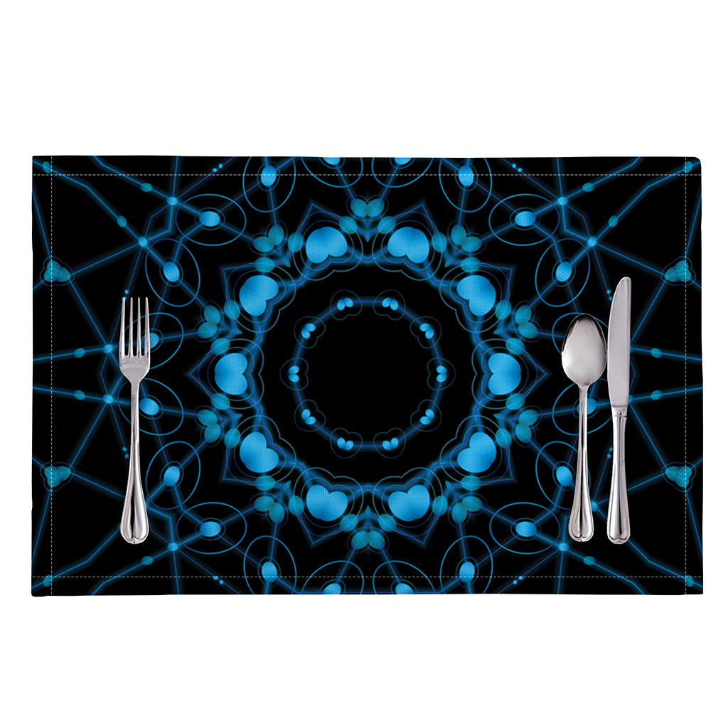 Dark Blue Kaleidoscope Print Placemat
