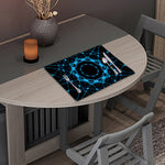 Dark Blue Kaleidoscope Print Placemat