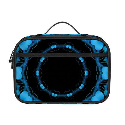 Dark Blue Kaleidoscope Print Portable Lunch Bag