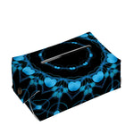 Dark Blue Kaleidoscope Print Rectangle Tissue Box Cover