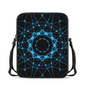 Dark Blue Kaleidoscope Print Rectangular Crossbody Bag
