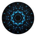 Dark Blue Kaleidoscope Print Round Blanket