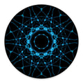 Dark Blue Kaleidoscope Print Round Floor Mat