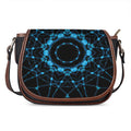 Dark Blue Kaleidoscope Print Saddle Bag
