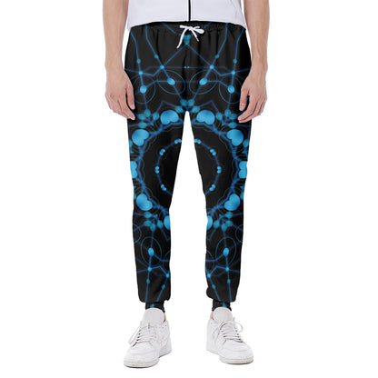 Dark Blue Kaleidoscope Print Scuba Joggers