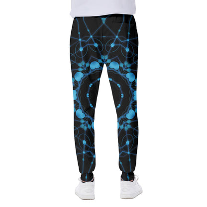 Dark Blue Kaleidoscope Print Scuba Joggers