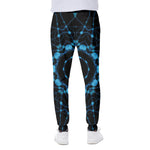 Dark Blue Kaleidoscope Print Scuba Joggers