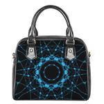 Dark Blue Kaleidoscope Print Shoulder Handbag