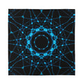 Dark Blue Kaleidoscope Print Silk Bandana
