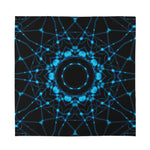 Dark Blue Kaleidoscope Print Silk Bandana