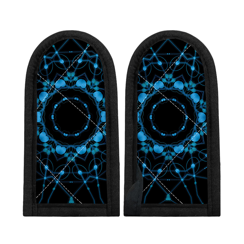 Dark Blue Kaleidoscope Print Skillet Handle Cover