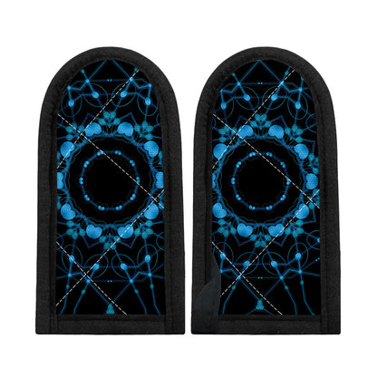 Dark Blue Kaleidoscope Print Skillet Handle Cover