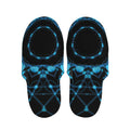 Dark Blue Kaleidoscope Print Slippers