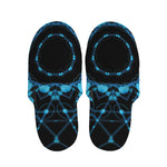 Dark Blue Kaleidoscope Print Slippers