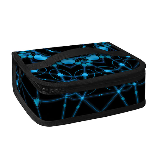 Dark Blue Kaleidoscope Print Small Lunch Bag