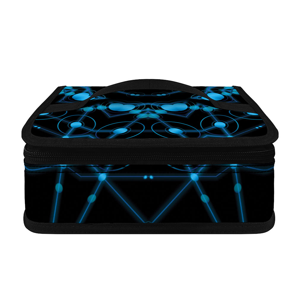 Dark Blue Kaleidoscope Print Small Lunch Bag
