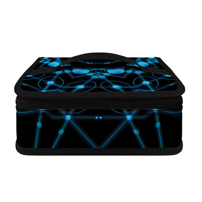 Dark Blue Kaleidoscope Print Small Lunch Bag