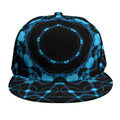 Dark Blue Kaleidoscope Print Snapback Cap