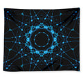 Dark Blue Kaleidoscope Print Tapestry