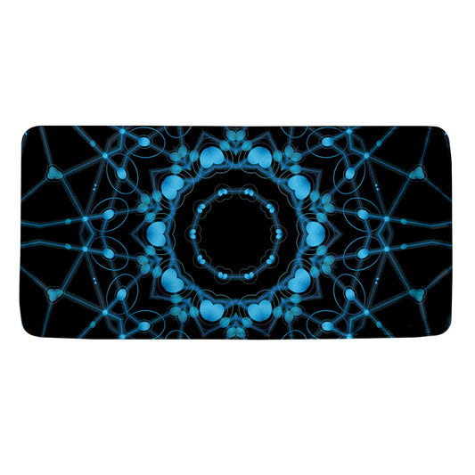 Dark Blue Kaleidoscope Print Towel