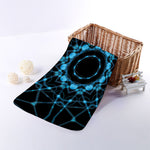 Dark Blue Kaleidoscope Print Towel