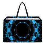 Dark Blue Kaleidoscope Print Utility Tote Bag