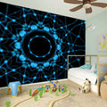 Dark Blue Kaleidoscope Print Wall Sticker