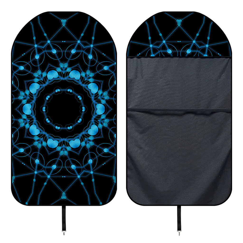 Dark Blue Kaleidoscope Print Waterproof Car Seat Cover