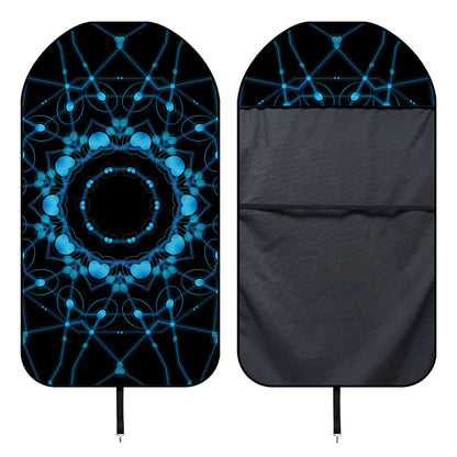 Dark Blue Kaleidoscope Print Waterproof Car Seat Cover