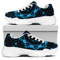 Dark Blue Kaleidoscope Print White Chunky Shoes