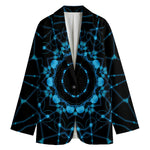 Dark Blue Kaleidoscope Print Women's Blazer