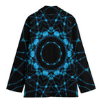Dark Blue Kaleidoscope Print Women's Blazer