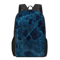 Dark Blue Marble Print 17 Inch Backpack