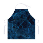 Dark Blue Marble Print Adjustable Apron