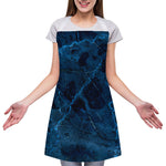 Dark Blue Marble Print Adjustable Apron