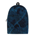 Dark Blue Marble Print Backpack