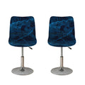 Dark Blue Marble Print Bar Stool Covers