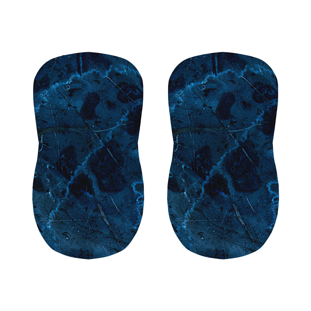 Dark Blue Marble Print Bar Stool Covers