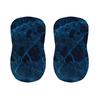 Dark Blue Marble Print Bar Stool Covers