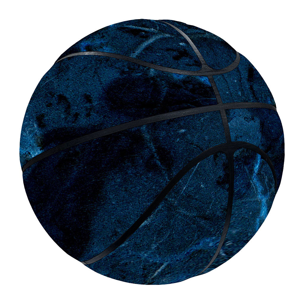 Dark Blue Marble Print Basketball