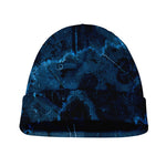 Dark Blue Marble Print Beanie