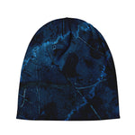 Dark Blue Marble Print Beanie